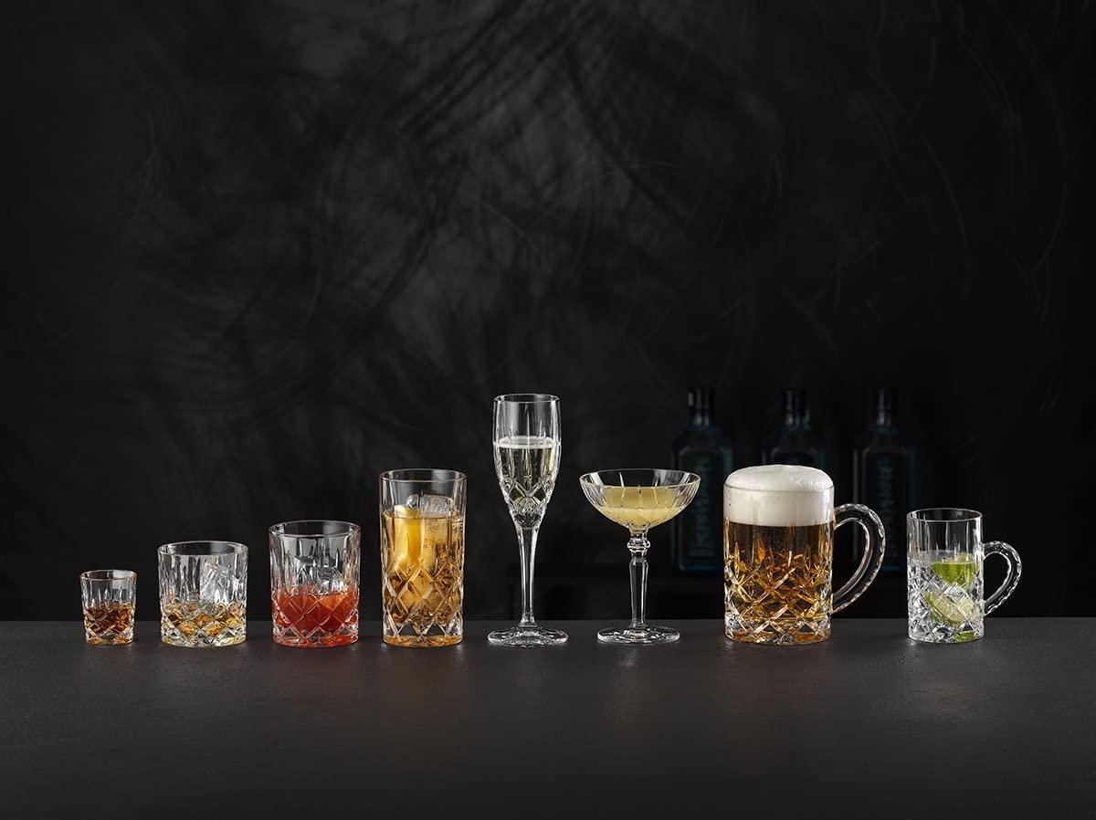 Clear Crystal Cocktail Coupe Glasses, Set of 2 I1080