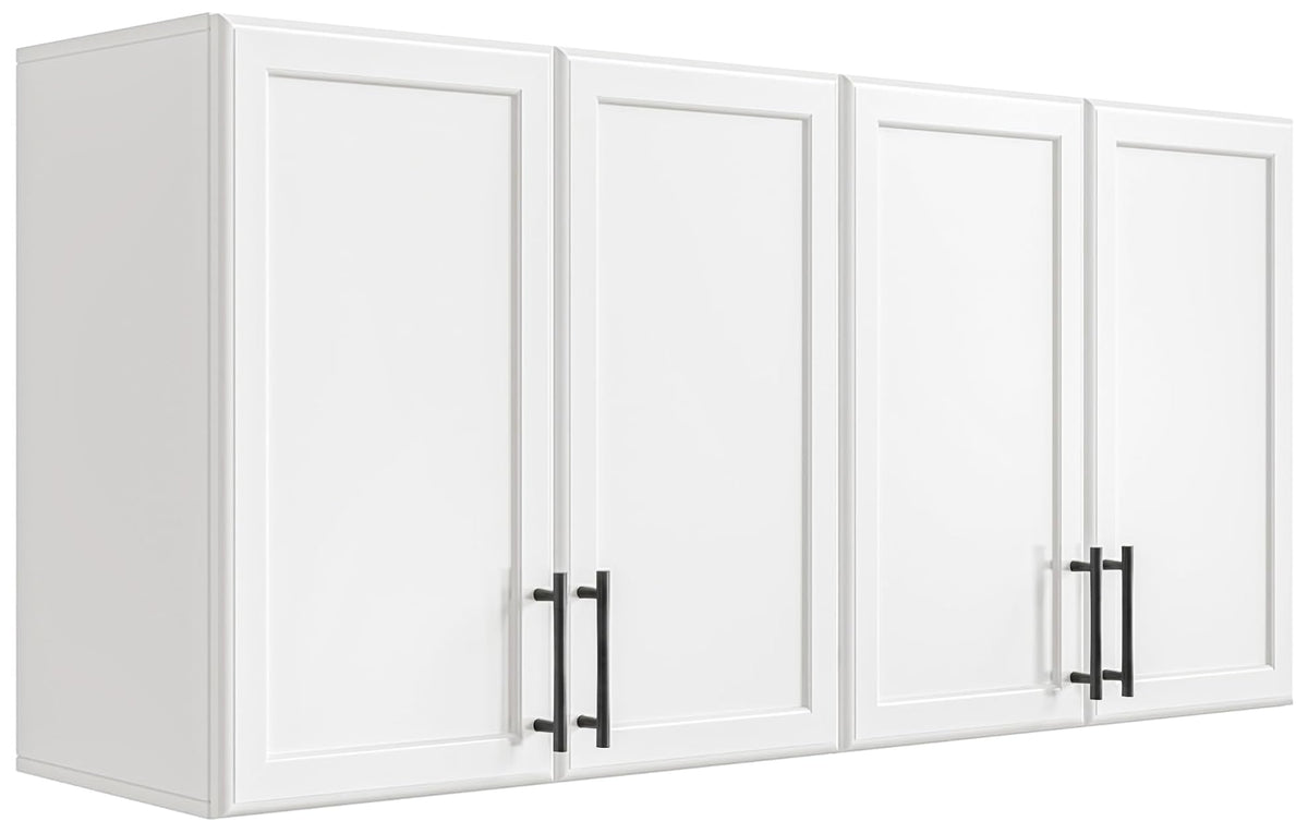 47.2" W Off White Wall Mounted Cabinet with Adjustable Shelf V9600