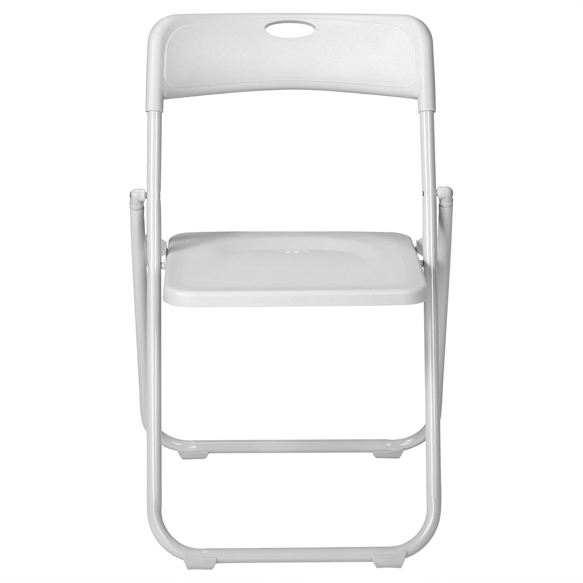White Plastic Folding Chairs, 10 Pack Steel Frame X3269