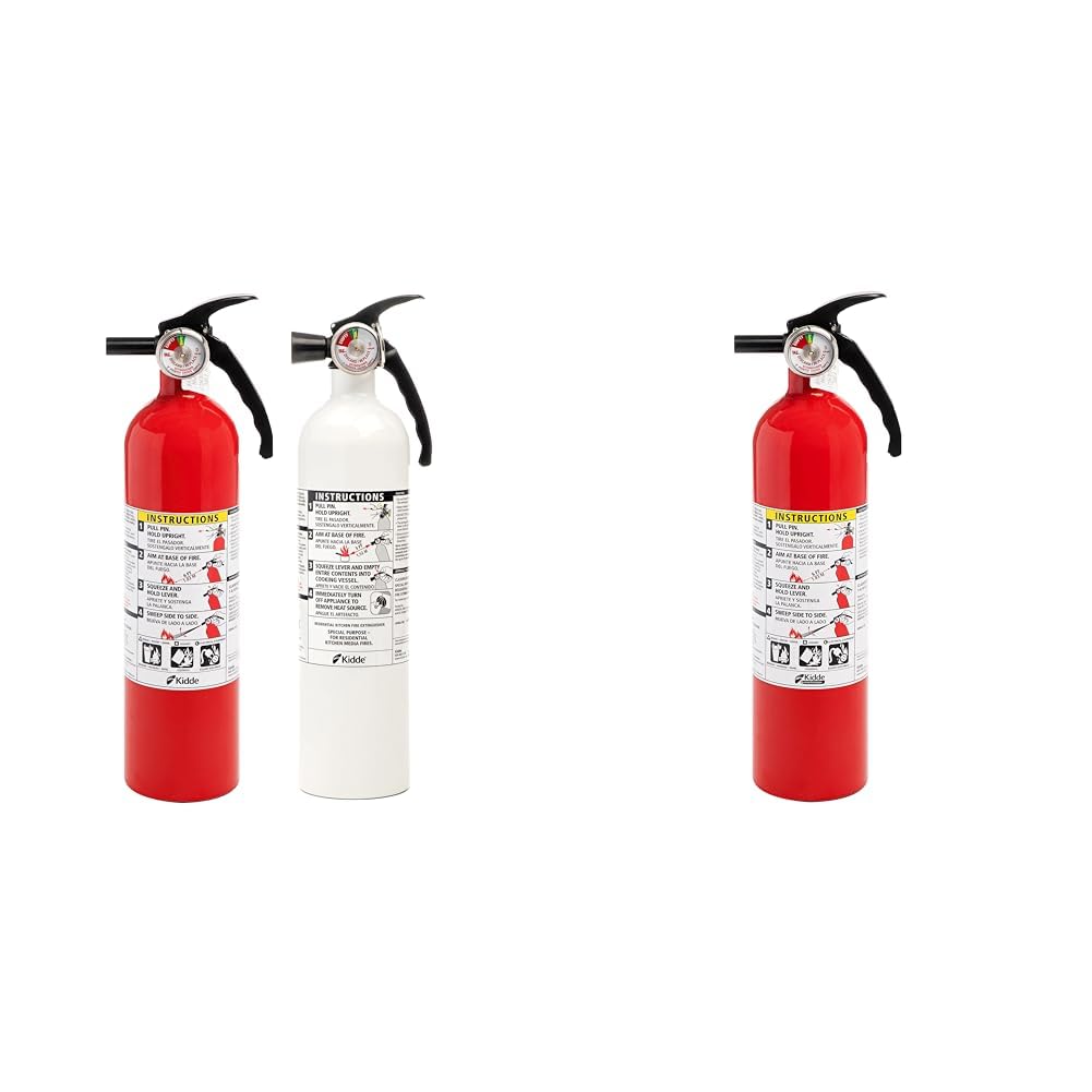 2 Pack Red Dry Chemical Fire Extinguisher with Mounting Bracket A158