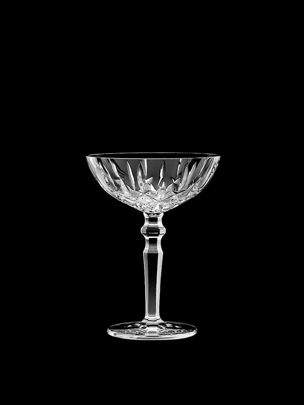 Clear Crystal Cocktail Coupe Glasses, Set of 2 I1080