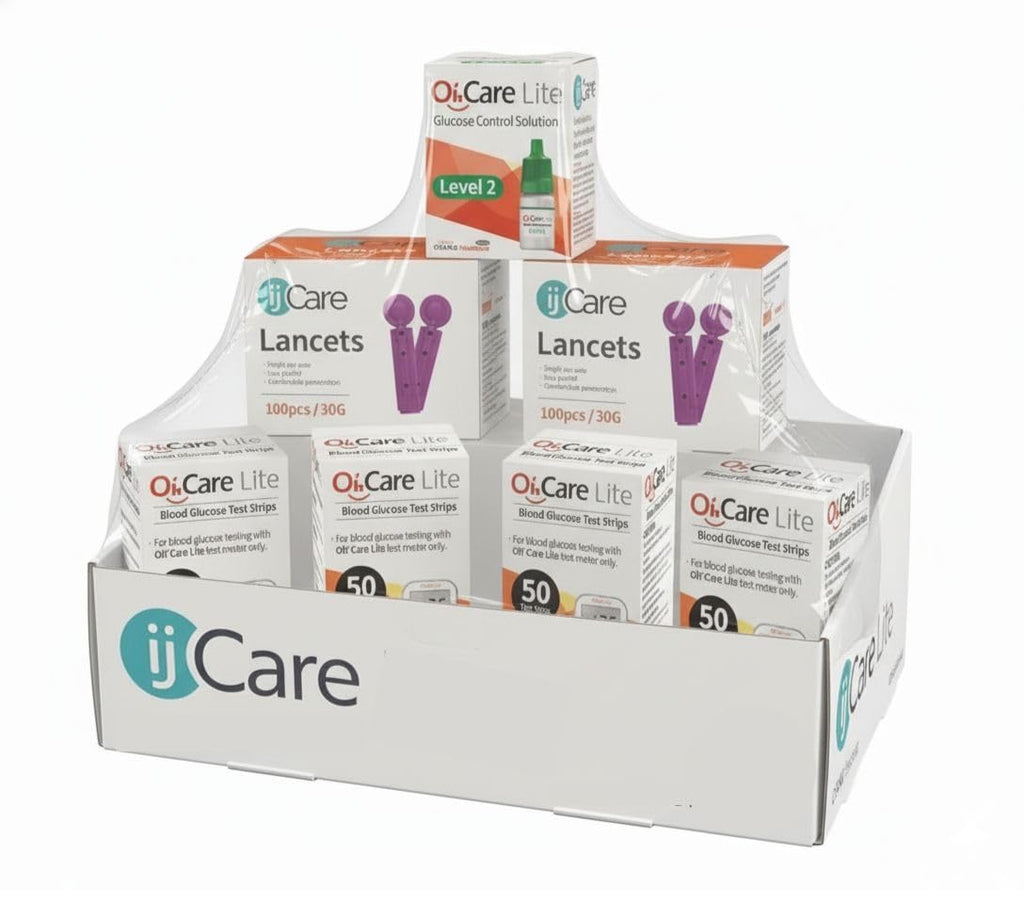 Blood Sugar Testing Bundle – Monitor 200 Glucose Test Strips, 200 Lancets & 1 Control Solution G106