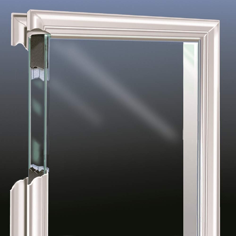Steel Primed Left Hand In-Swing Prehung Front Door Full Lite Round Top Clear Glass 36" x 80" R941595