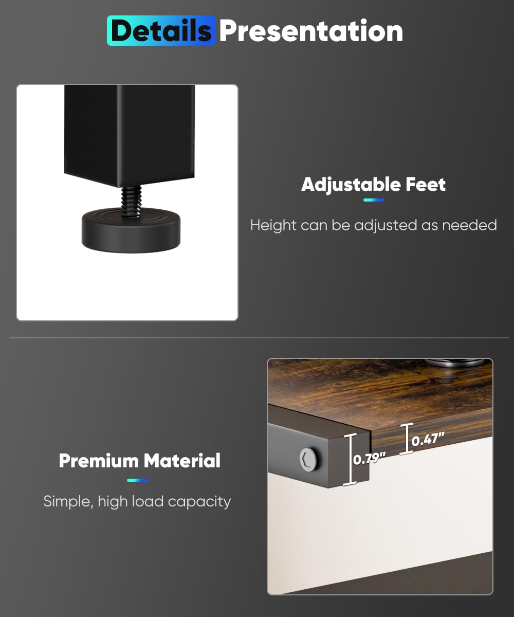4-Tier Black Wooden Media Stand D544715