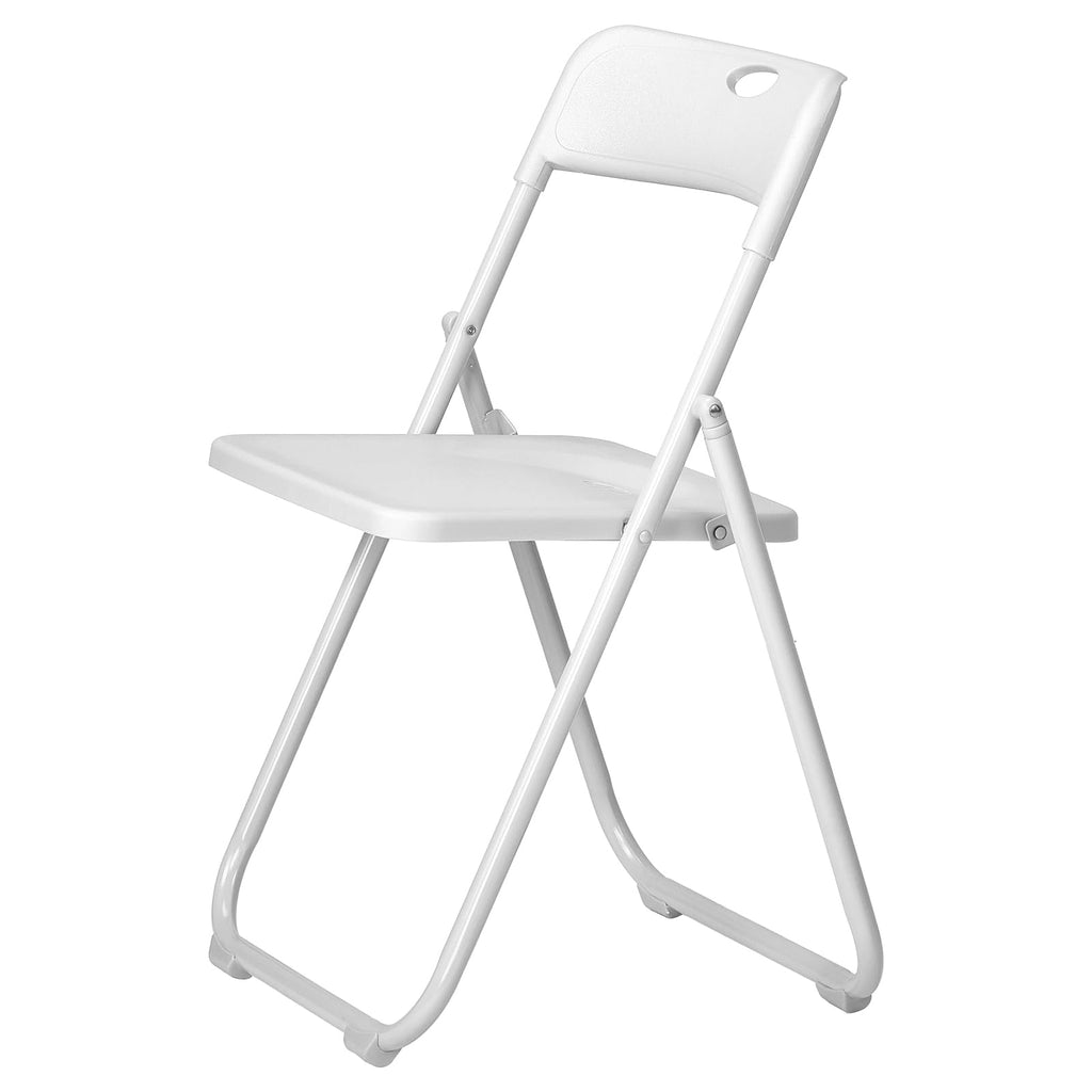 White Plastic Folding Chairs, 10 Pack Steel Frame X3269