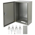 24" x 16" x 10" Waterproof Stainless Steel Electrical Enclosure Box with Lock L9673