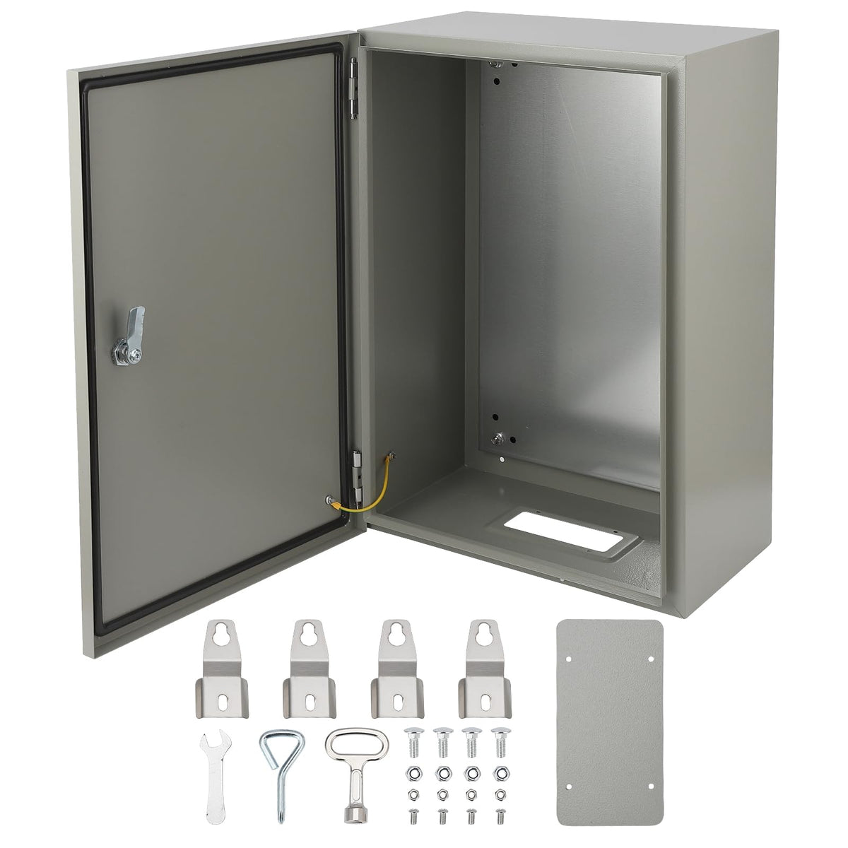 24" x 16" x 10" Waterproof Stainless Steel Electrical Enclosure Box with Lock L9673