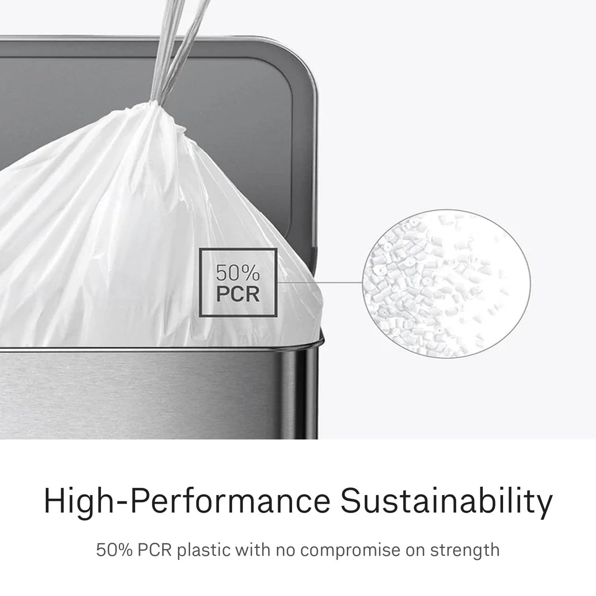 60 Count White Drawstring Trash Bags L947476