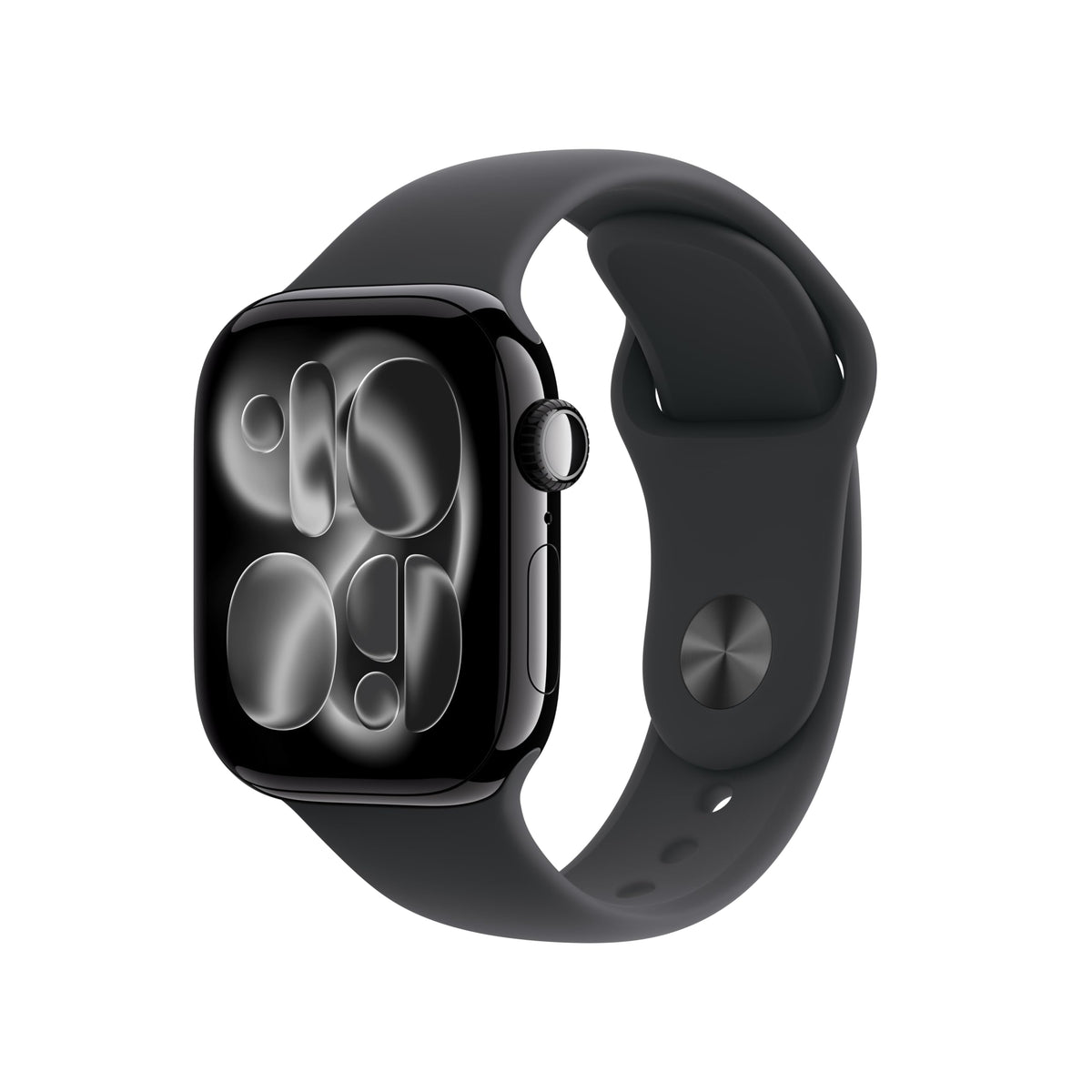 GPS 42mm Jet Black Aluminum Smartwatch with Black Sport Band Q958196