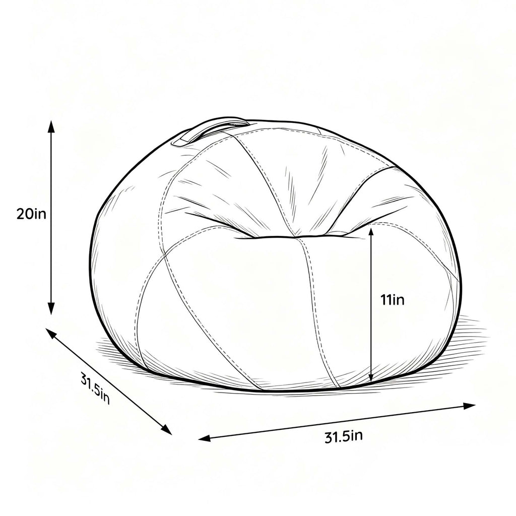 Yellow Kids Bean Bag Chair K892