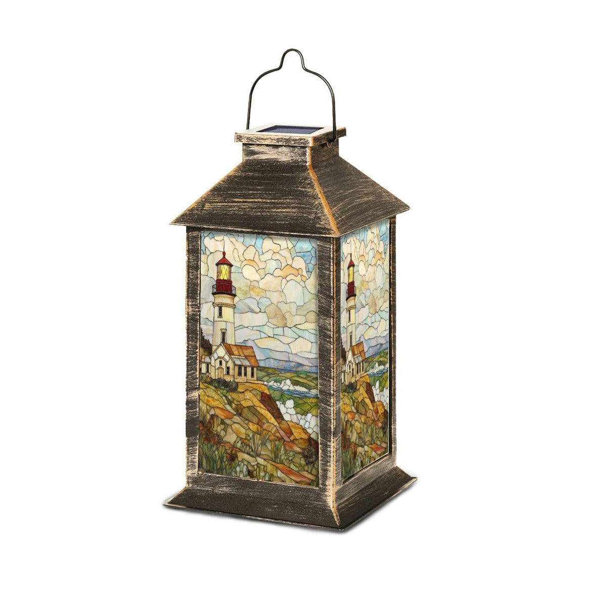 Solar Powered Outdoor Waterproof Hanging Lantern 1 Pack V68217