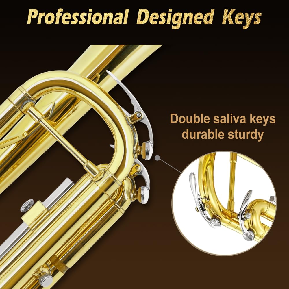 Standard Trumpet Set with Hard Case, 7C Mouthpiece, Cleaning Kit C7201