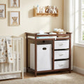 Modern Baby Changing Table with Laundry Hamper & 3 Drawers Q494755