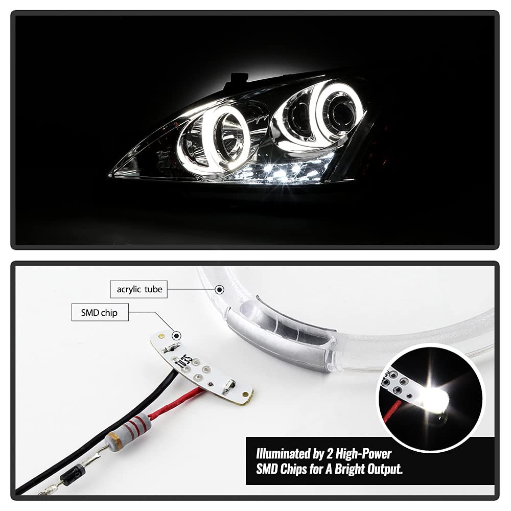 For 2003-2007 Honda Accord LED Projector Headlights, Driver & Passenger Side C169787