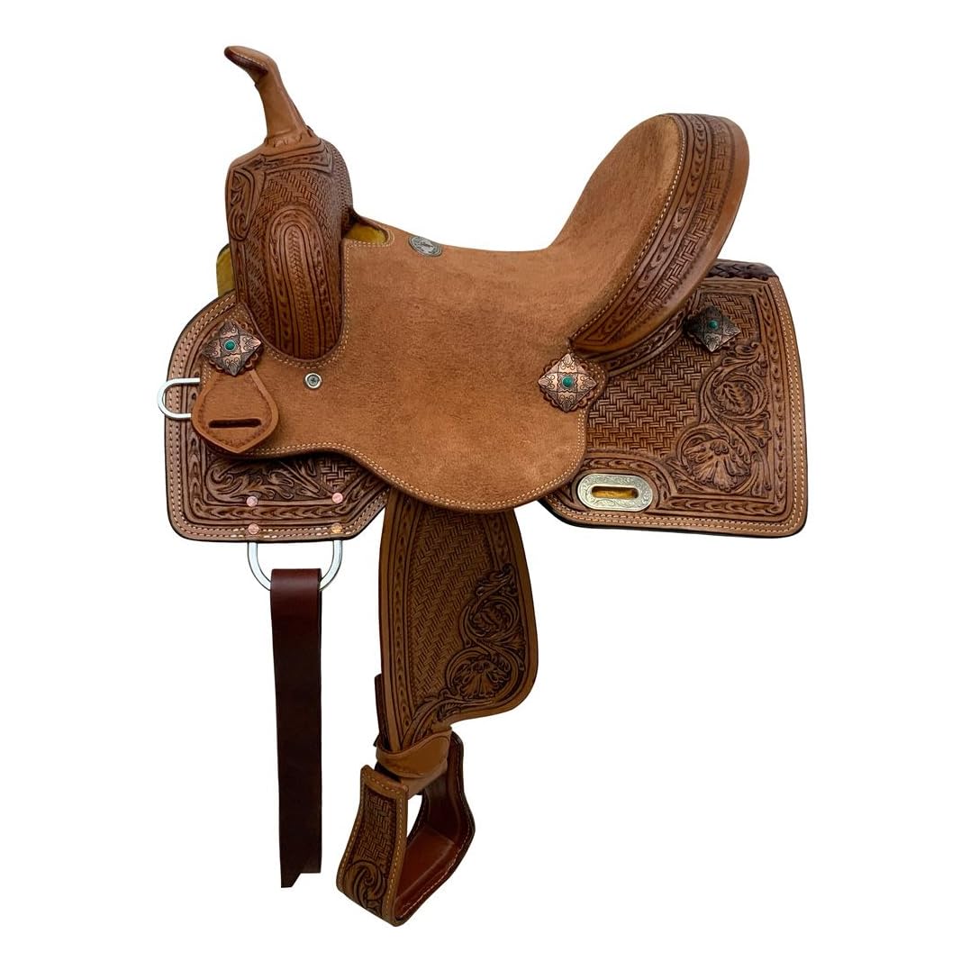 8" Western Leather Horse Saddle Set F704218