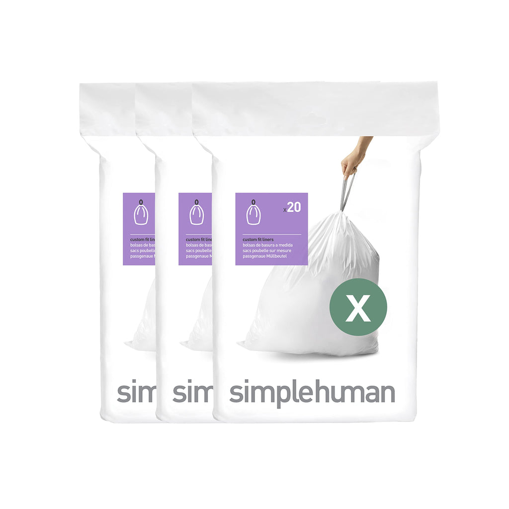 60 Count White Drawstring Trash Bags L947476