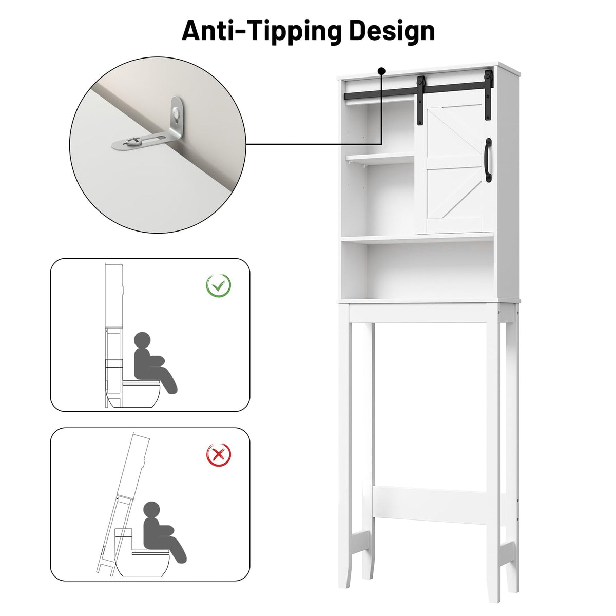 Over The Toilet Storage Cabinet, White K809865