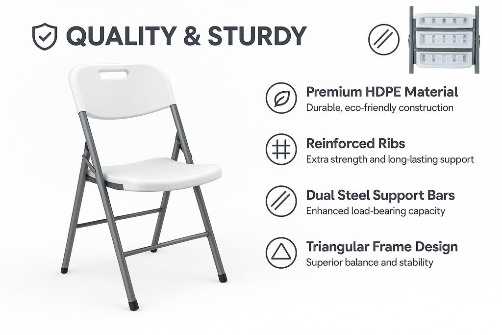 White Folding Chair Set of 50 O643925