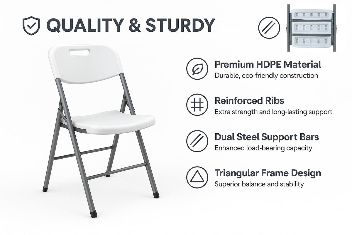 White Folding Chair Set of 50 O643925