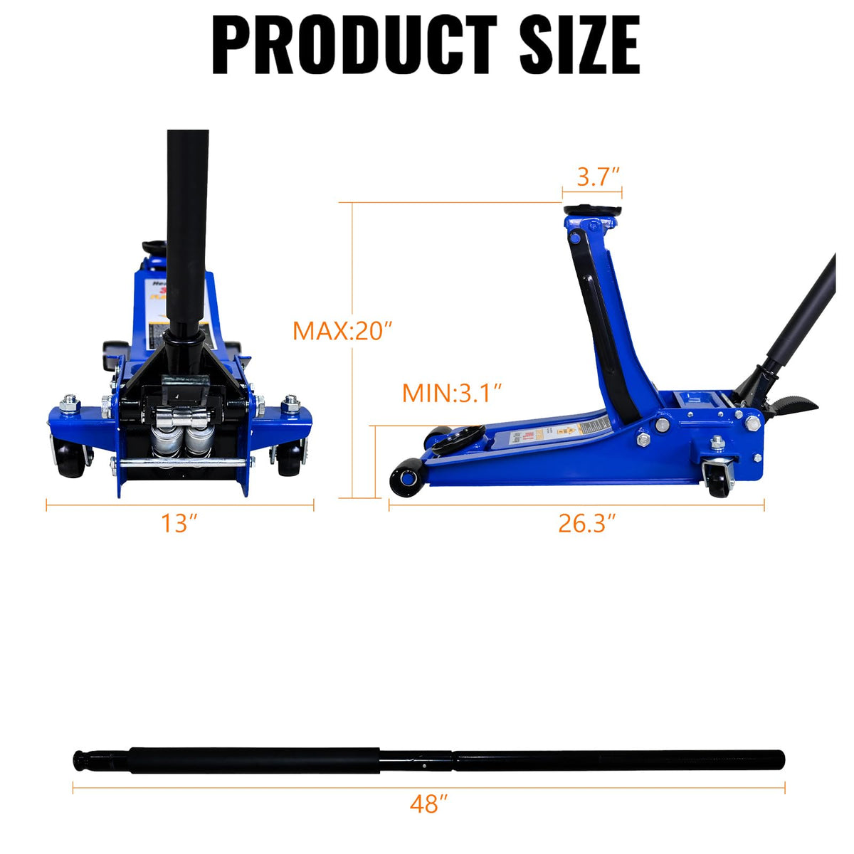 3 Ton Hydraulic Floor Jack with Foot Pedal N305298