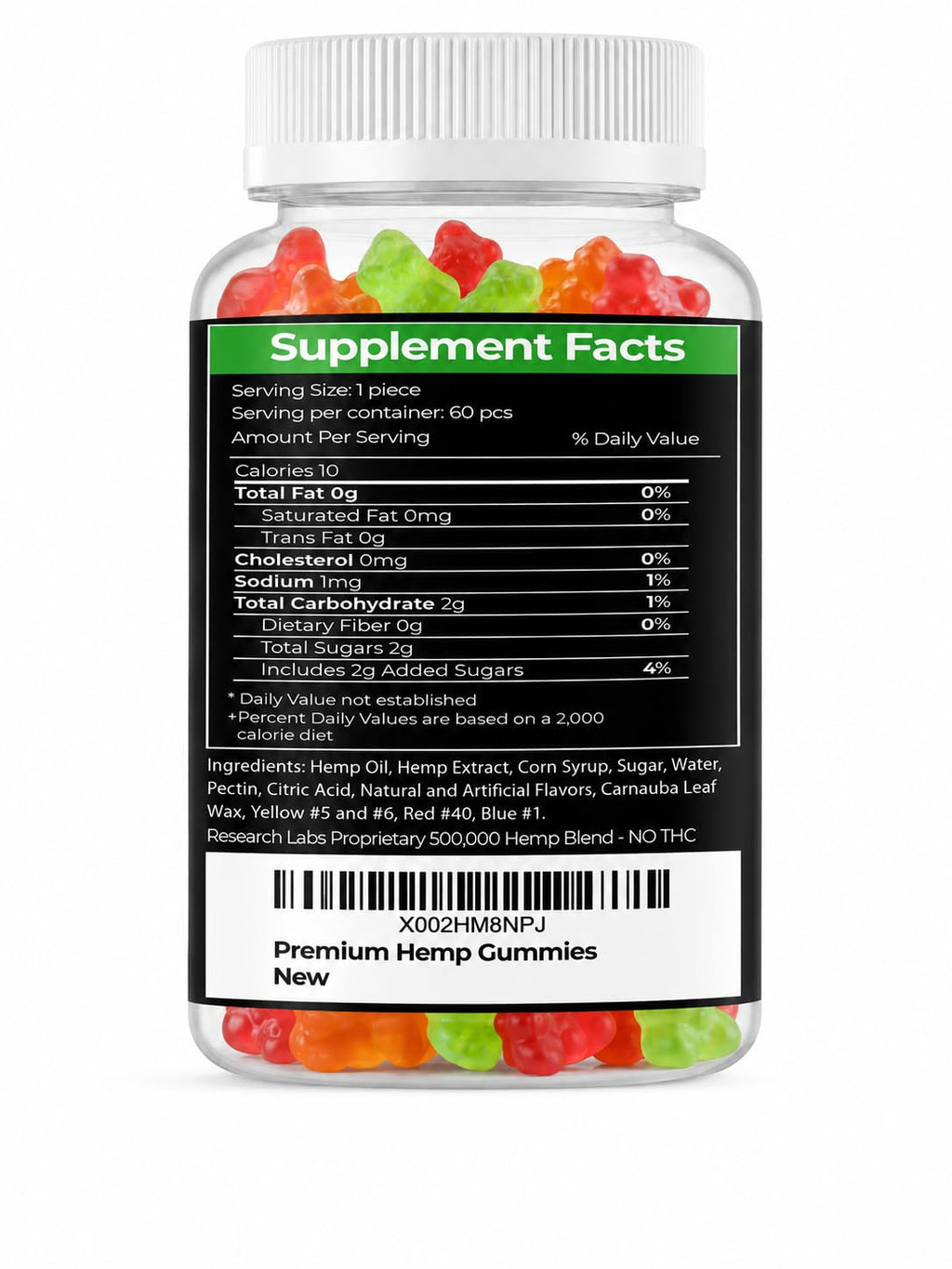 Premium Hemp Gummies 120 Count W447
