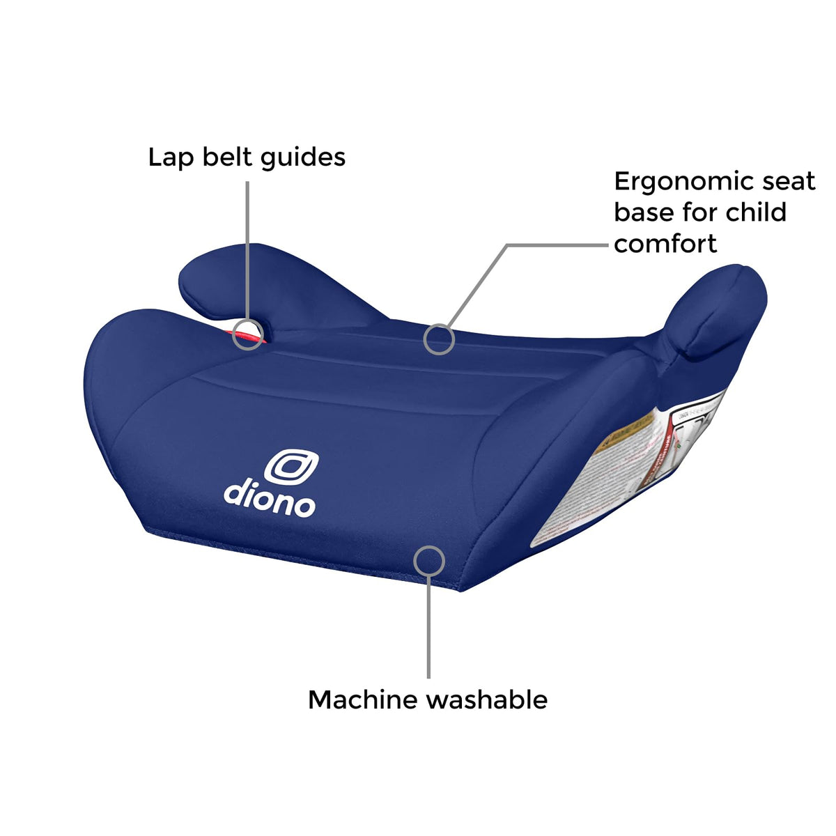 Backless Booster Car Seat, 40-100 lbs K124