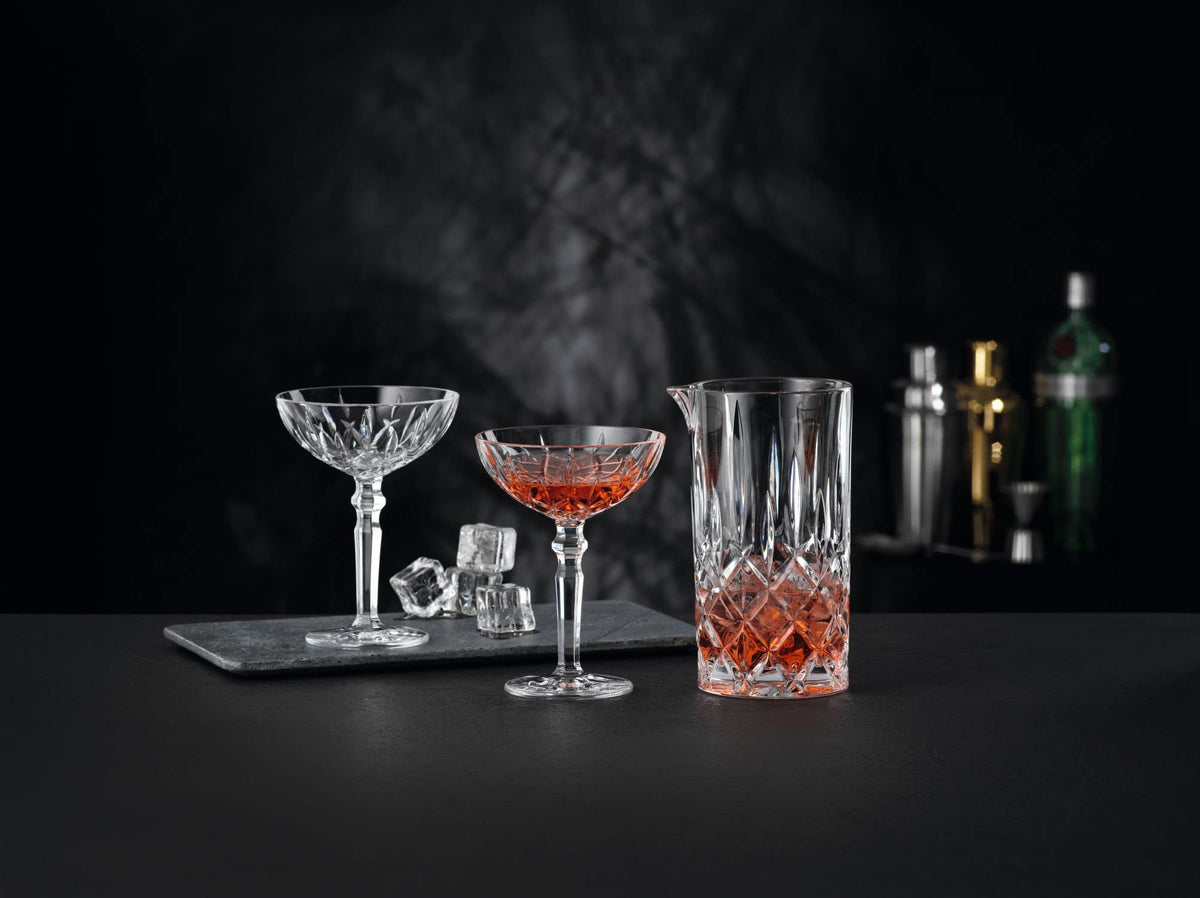 Clear Crystal Cocktail Coupe Glasses, Set of 2 I1080