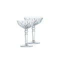 Clear Crystal Cocktail Coupe Glasses, Set of 2 I1080
