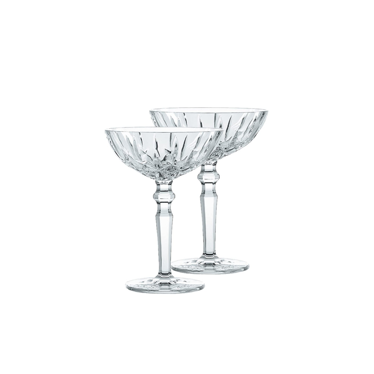 Clear Crystal Cocktail Coupe Glasses, Set of 2 I1080