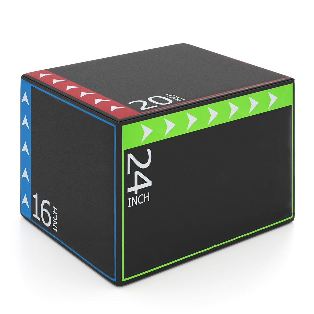3-in-1 Foam Plyometric Jump Box with Non-Slip Cover S3279