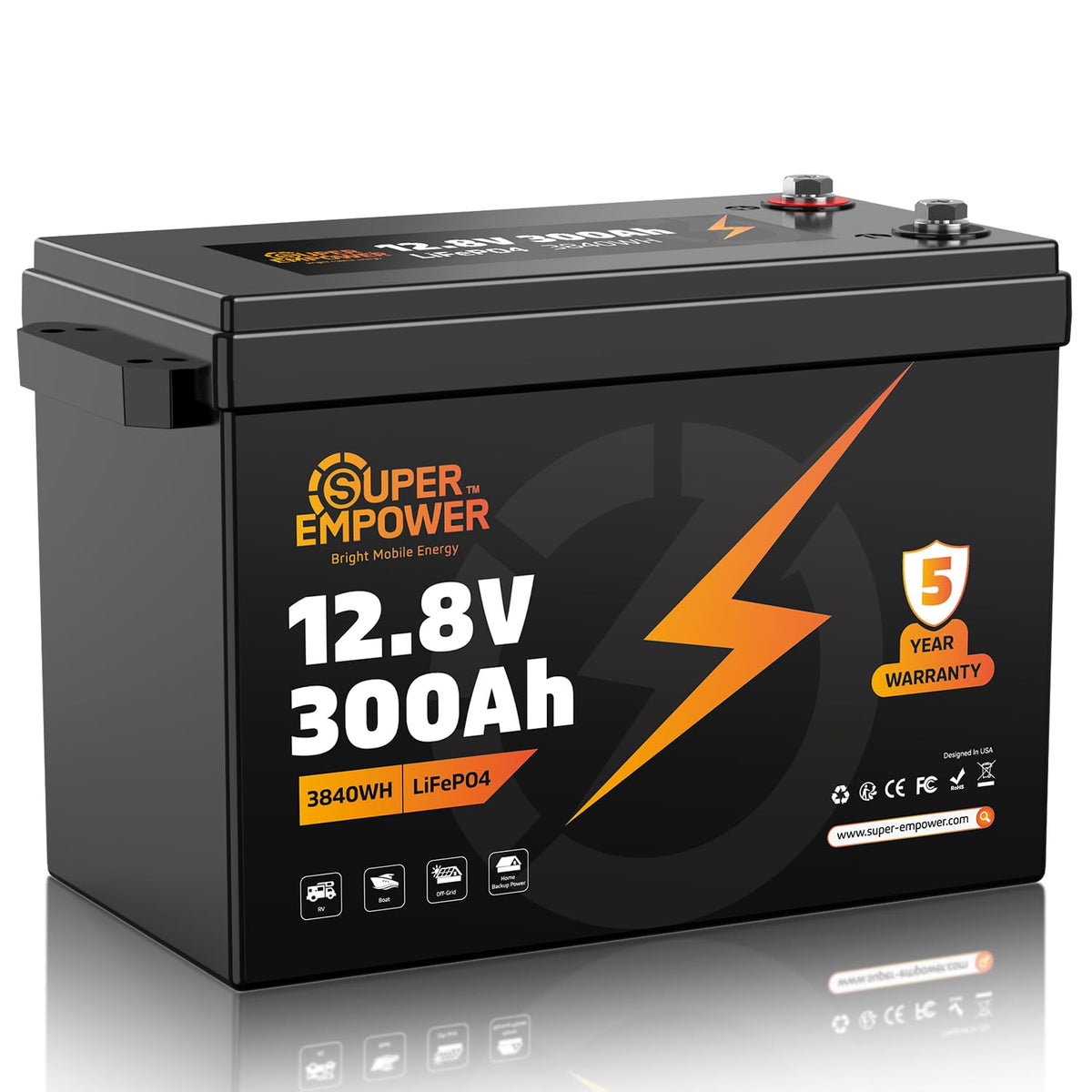 12V 300Ah LiFePO4 Lithium Battery S124