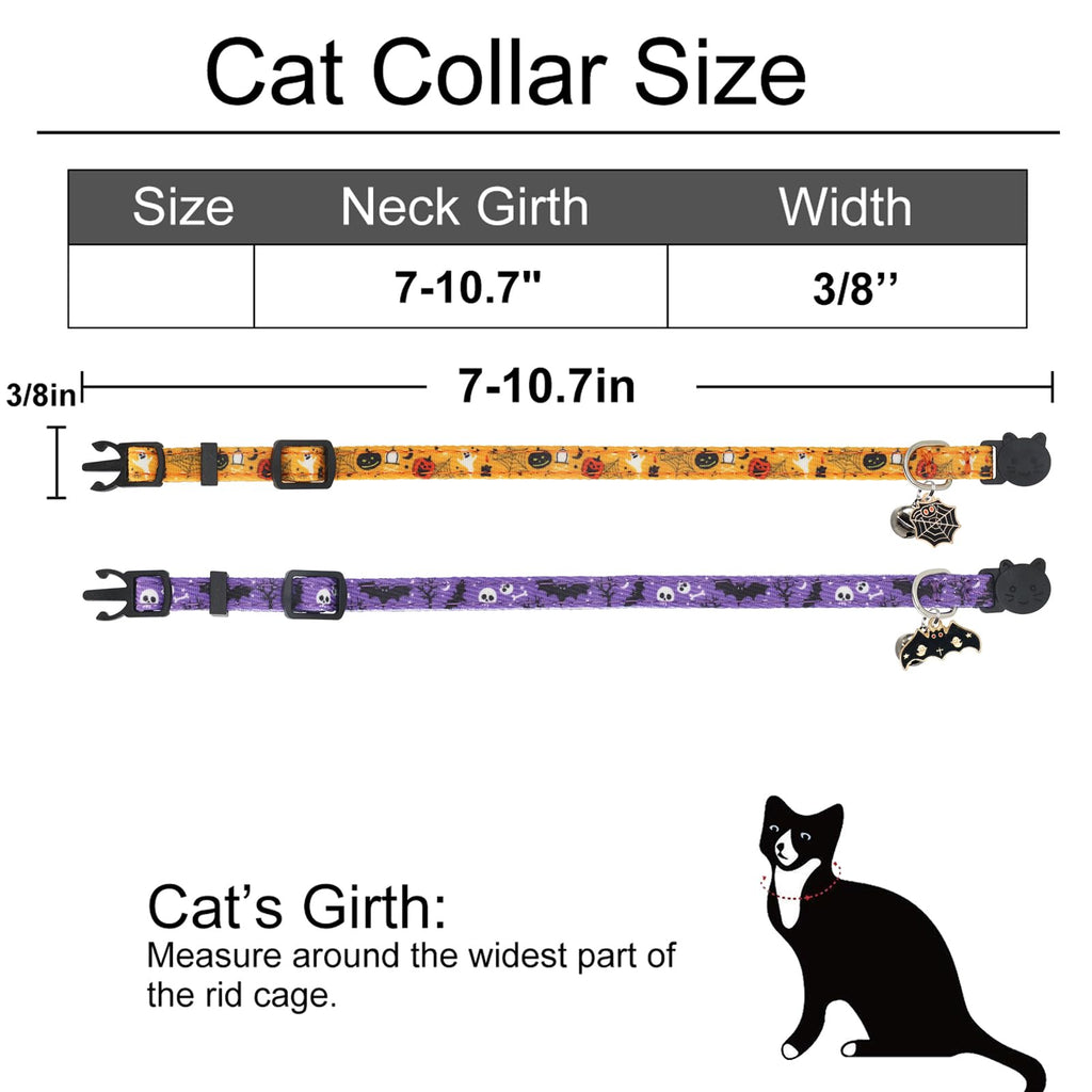 Cotton 2 Pack Cat Collar with Bells P89545