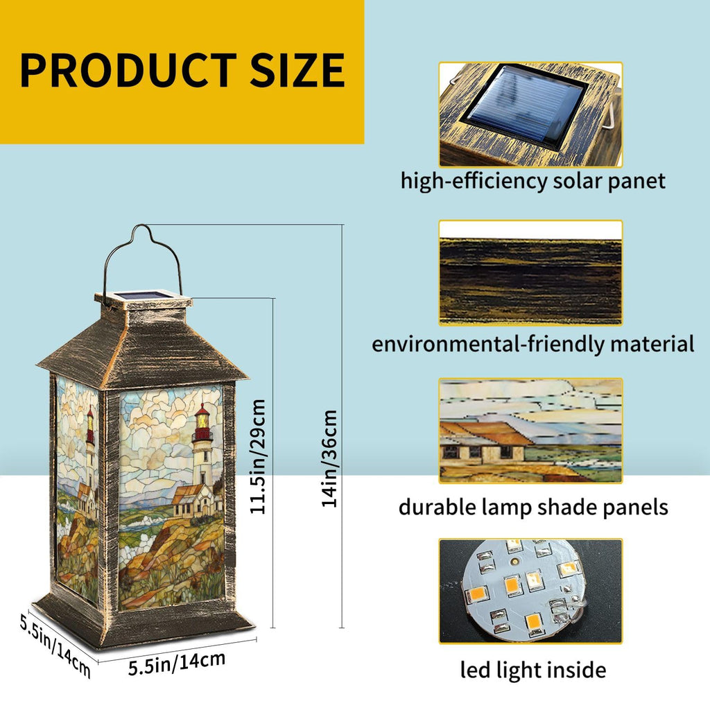 Solar Powered Outdoor Waterproof Hanging Lantern 1 Pack V68217