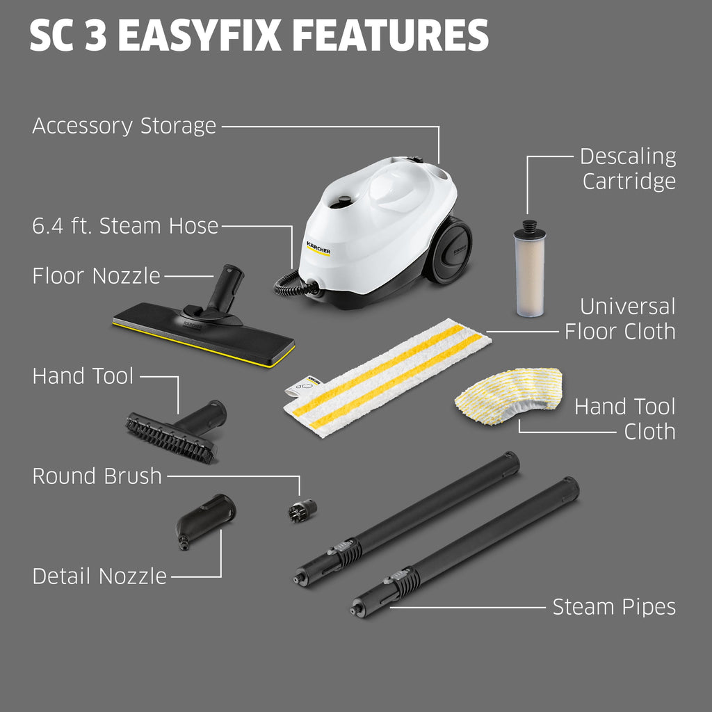 Steam Cleaner, 40 Sec Heat-up, Chemical-Free A346