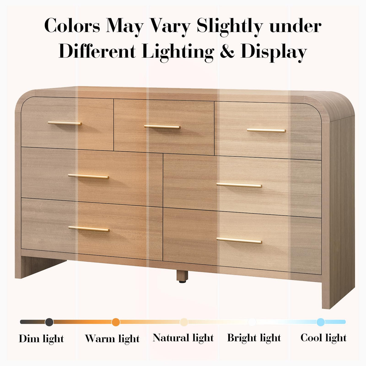 Curved 7 Drawer Dresser R6264