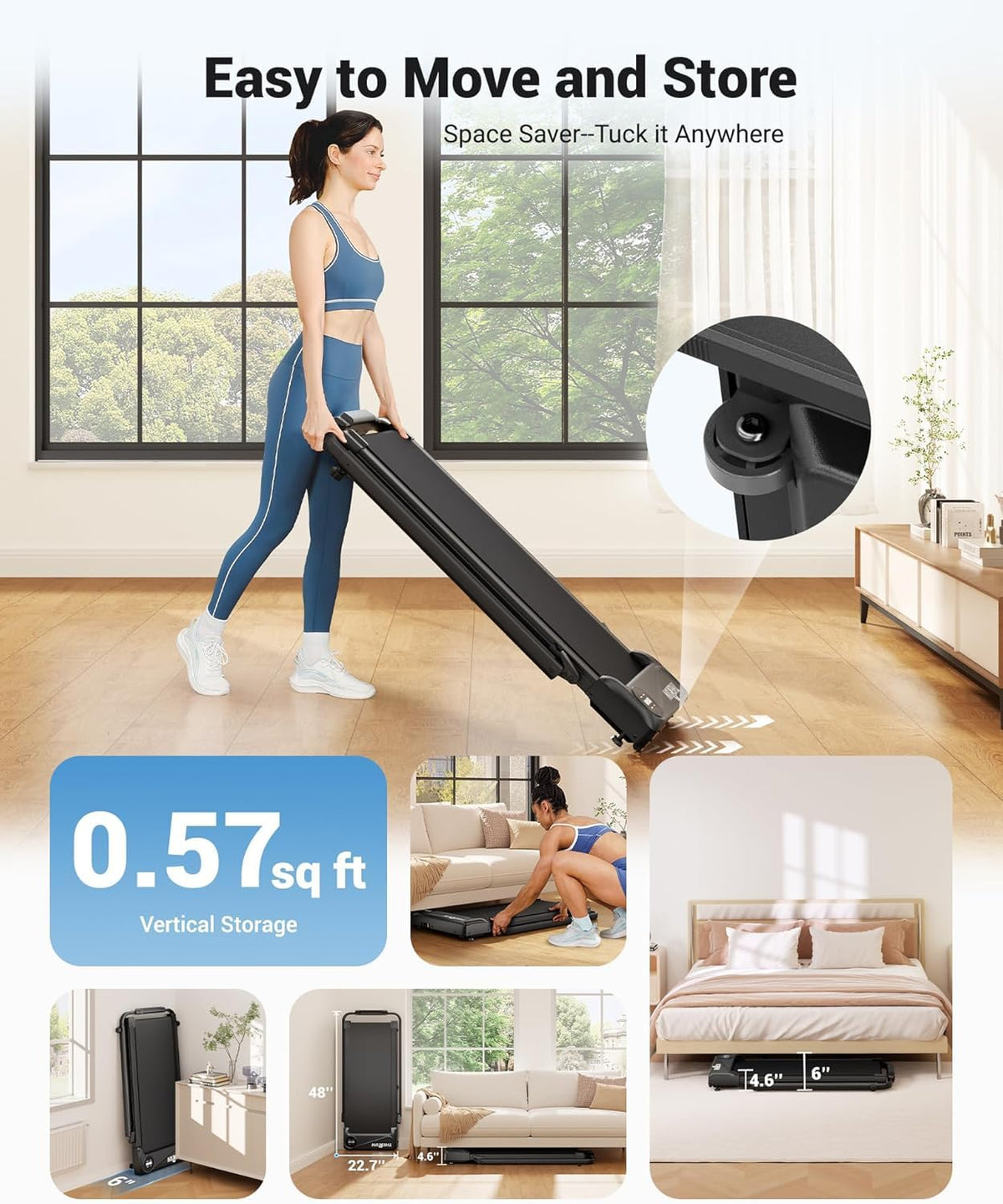 2 in 1 Under Desk Portable Treadmill C45629