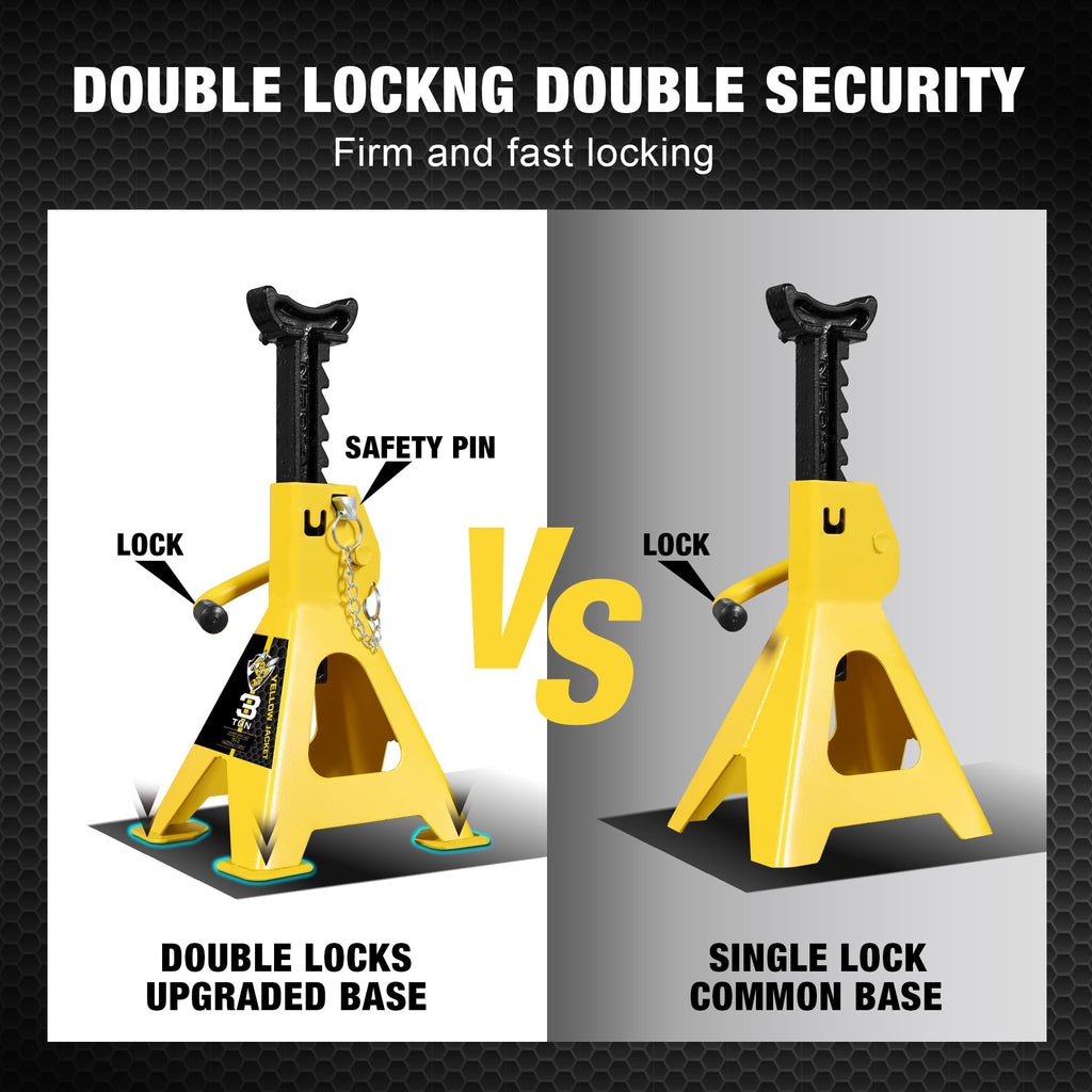 3 Ton Steel Car Jack Stands 1 Pair I399919
