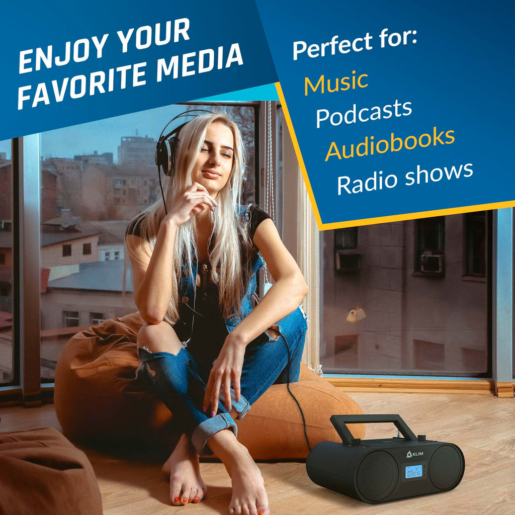 Portable CD Player Boombox with AM FM Radio and Bluetooth B61328