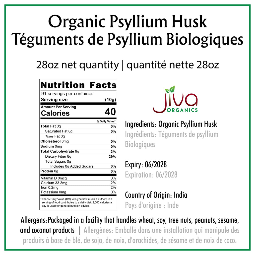 Whole Psyllium Husk 28 Ounce Unflavored G714365