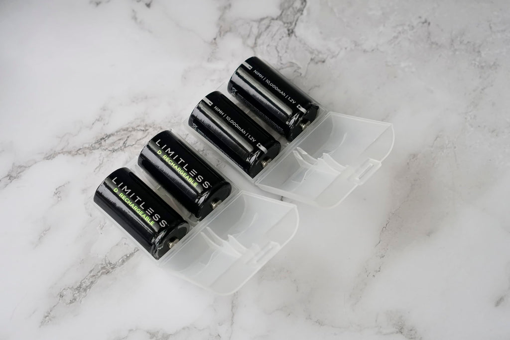 Rechargeable D Batteries 4-Pack with Charger A50417