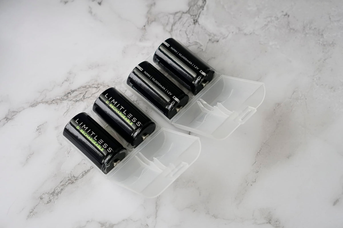 Rechargeable D Batteries 4-Pack with Charger A50417