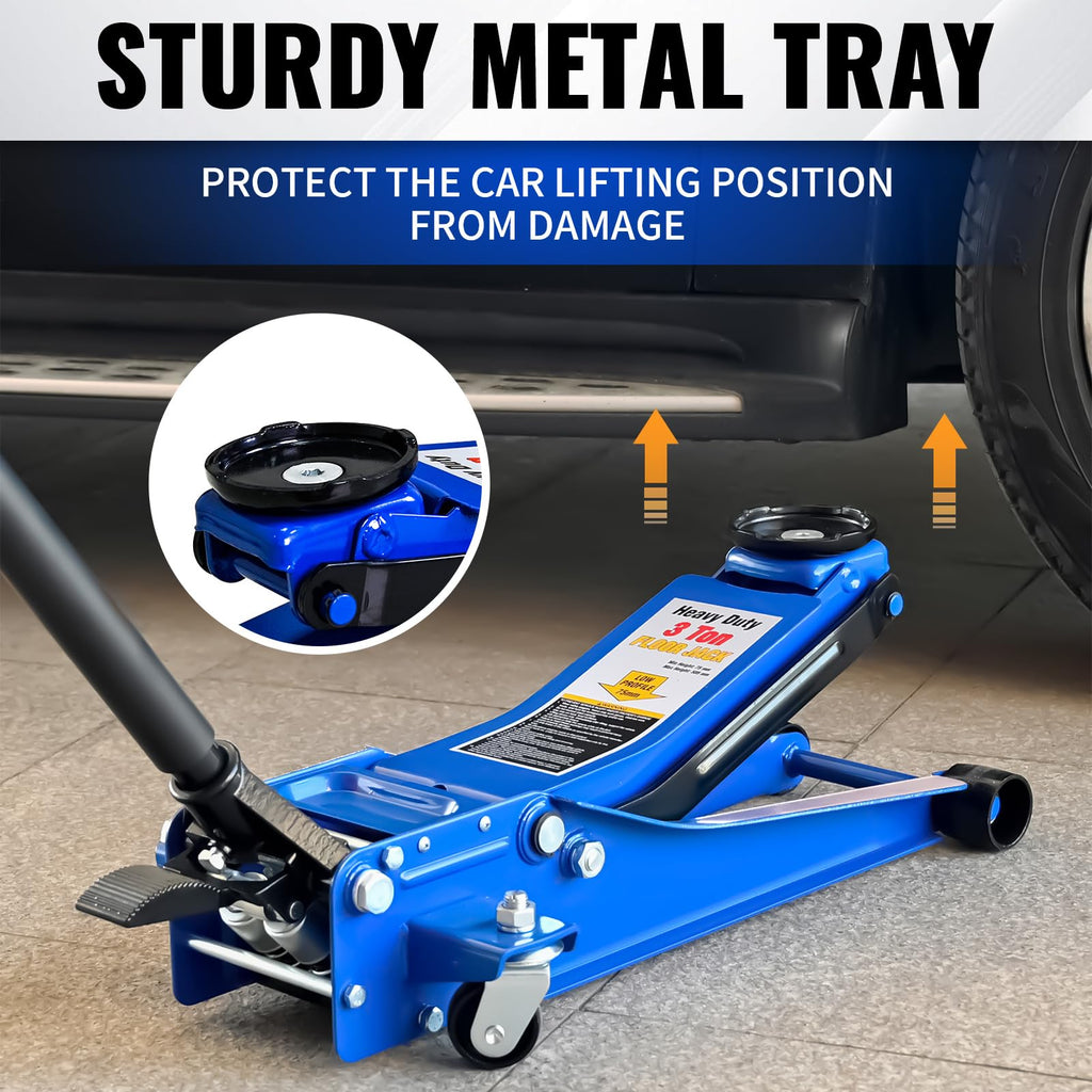 3 Ton Hydraulic Floor Jack with Foot Pedal N305298