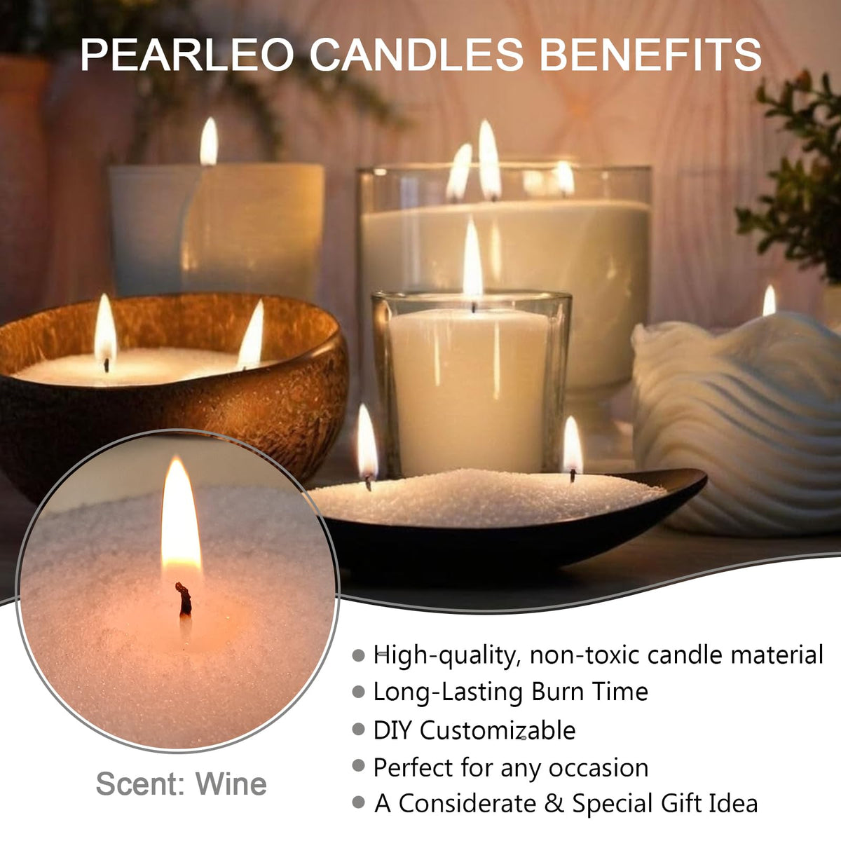 18oz Sand Wax with 30 Wicks Scented Candles V288913