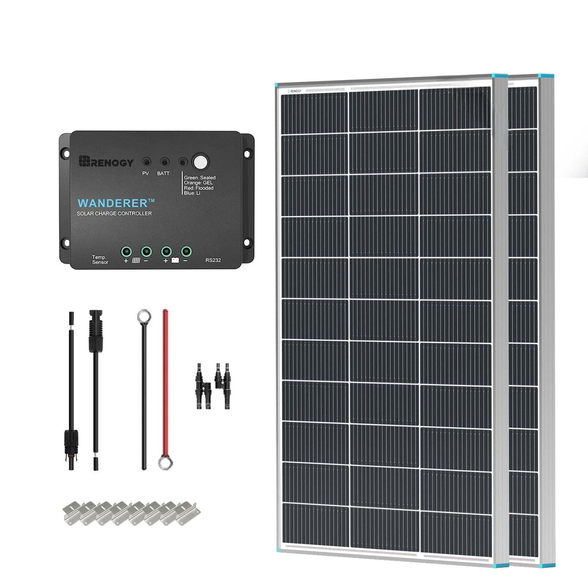 200W Solar Panel Kit with 30A PWM Charge Controller M852