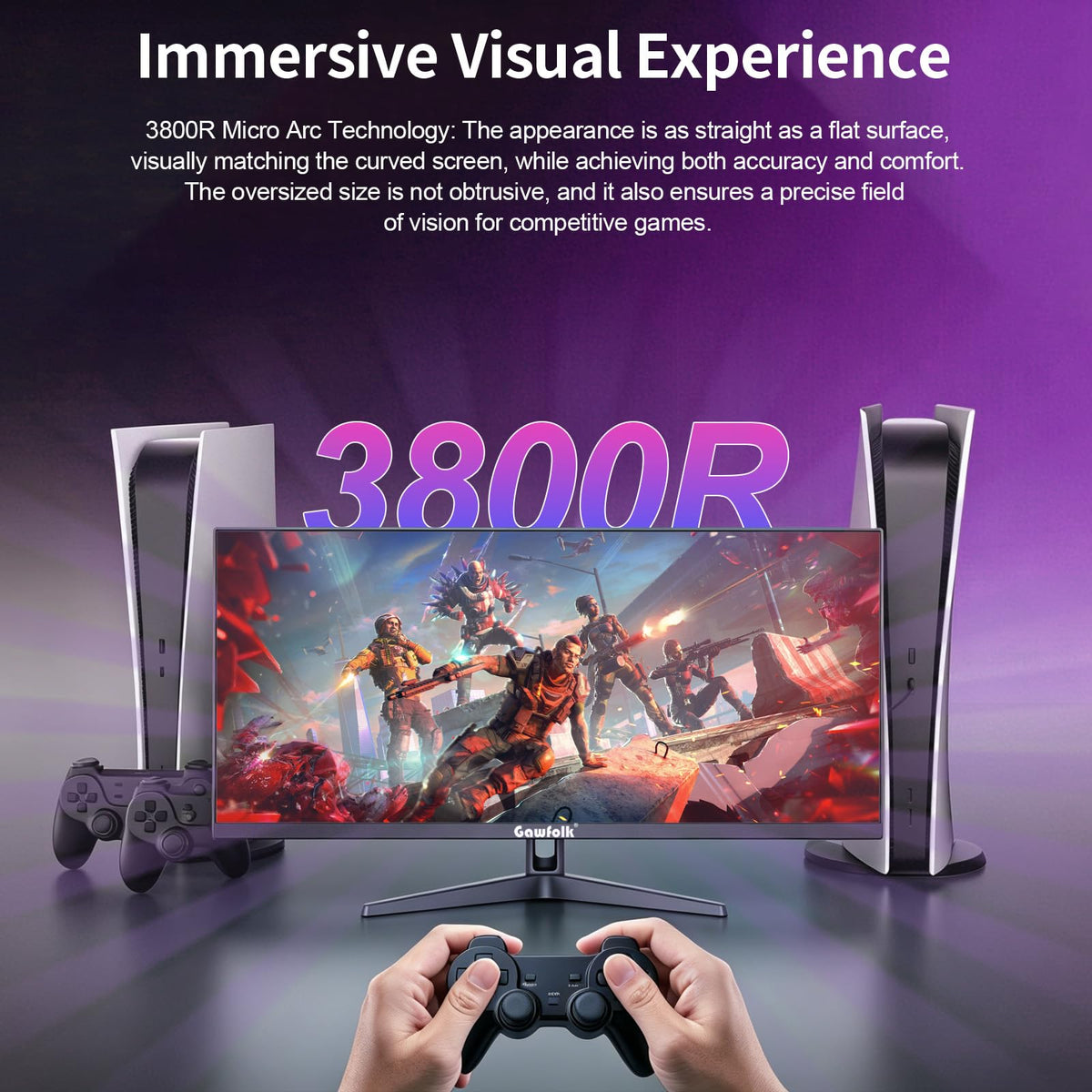 34 Inch Curved 100Hz WQHD Monitor with Speakers O754032