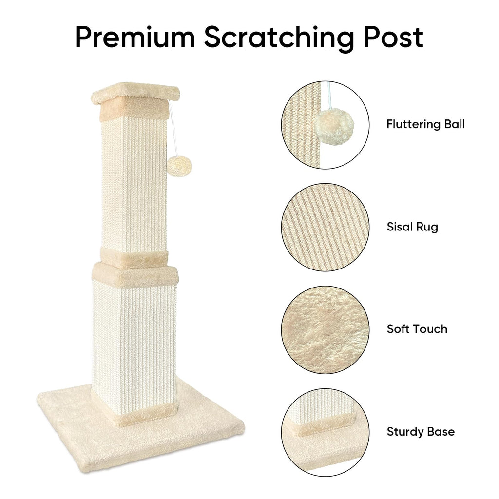 Beige 32Inch Sisal Cat Scratching Post N8815