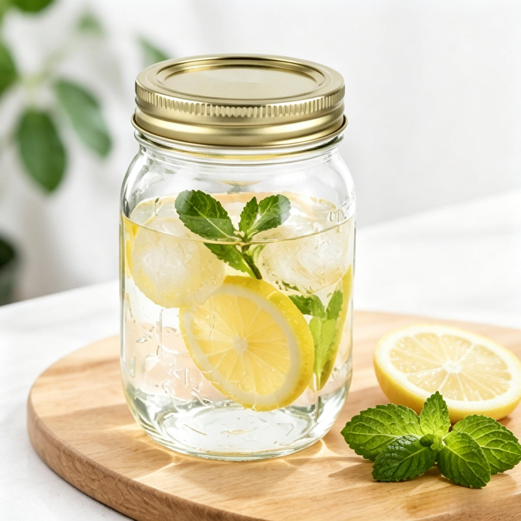 16 oz Glass Mason Jars with Lids and Bands, 12 Pack Z897