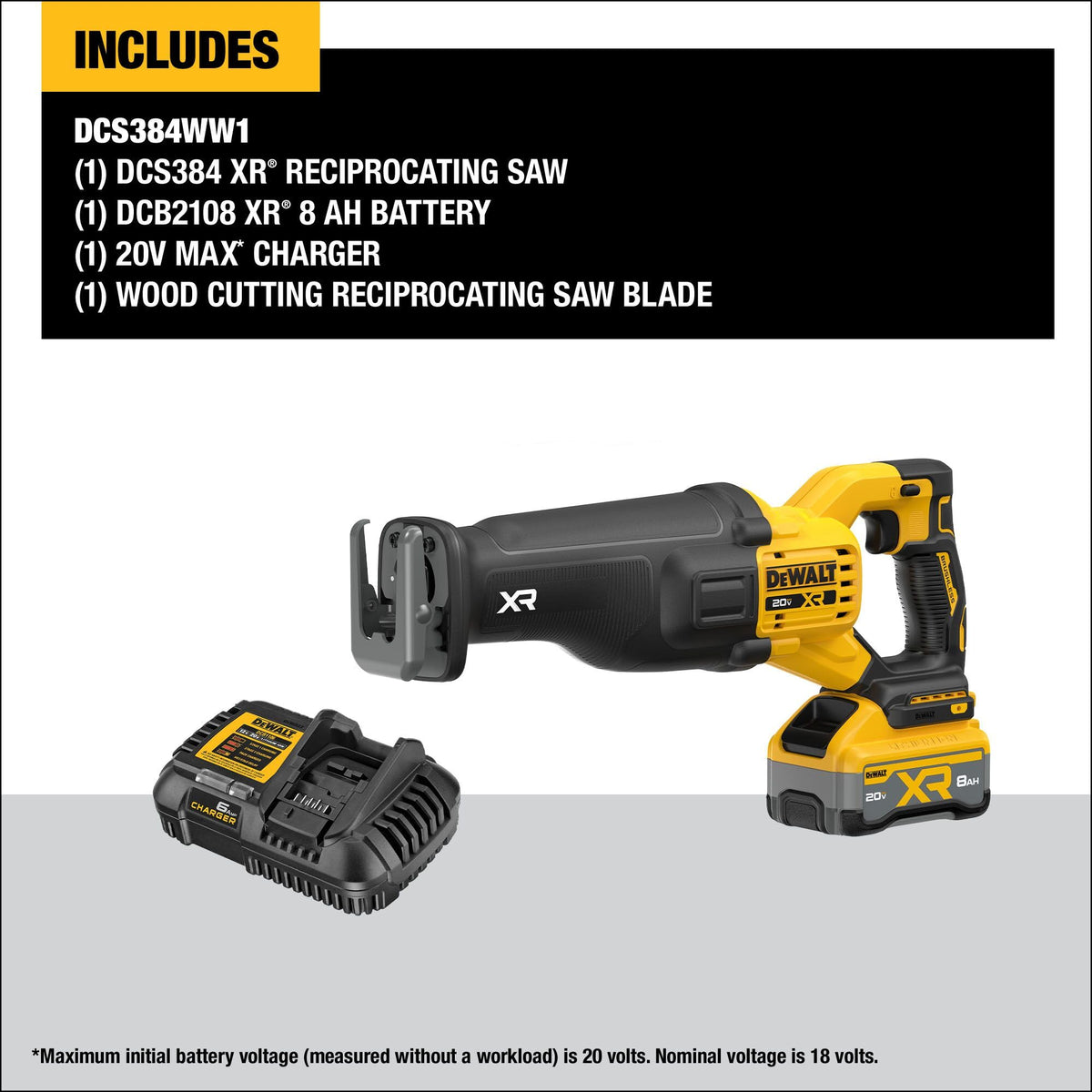 Cordless Reciprocating Saw Kit with Battery and Charger R361