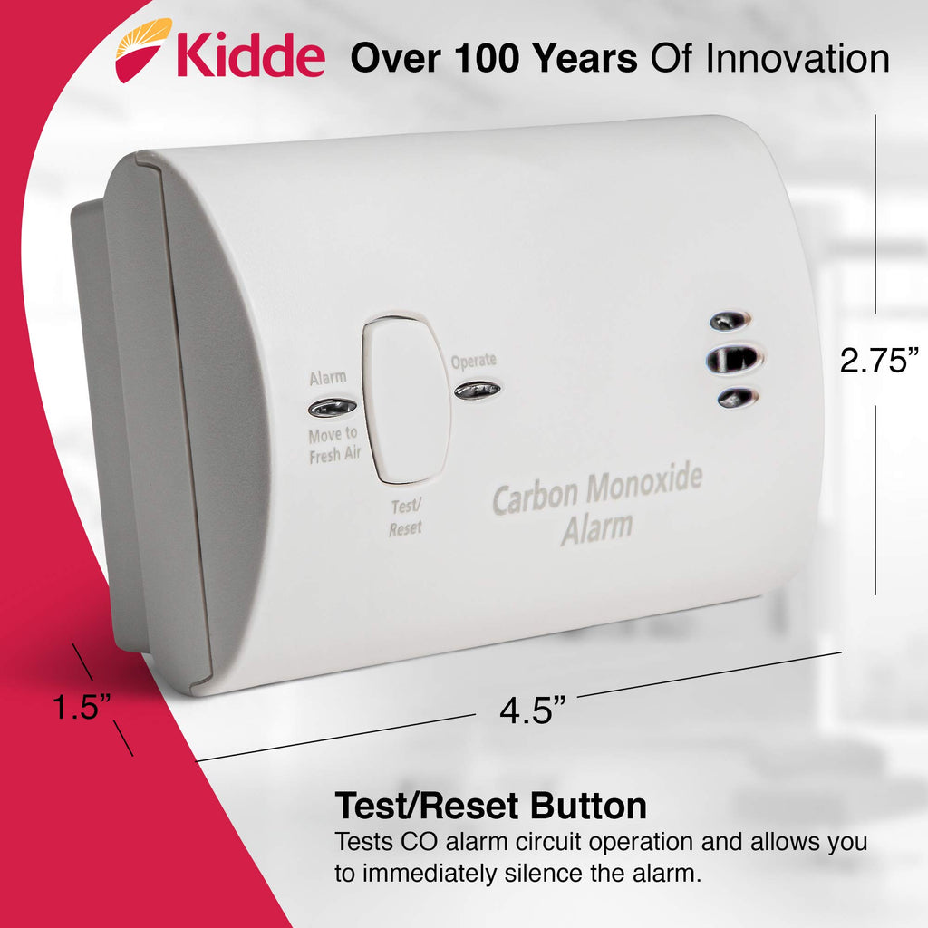 Carbon Monoxide Detector, AA Battery Powered, 85 dB Alarm M5419