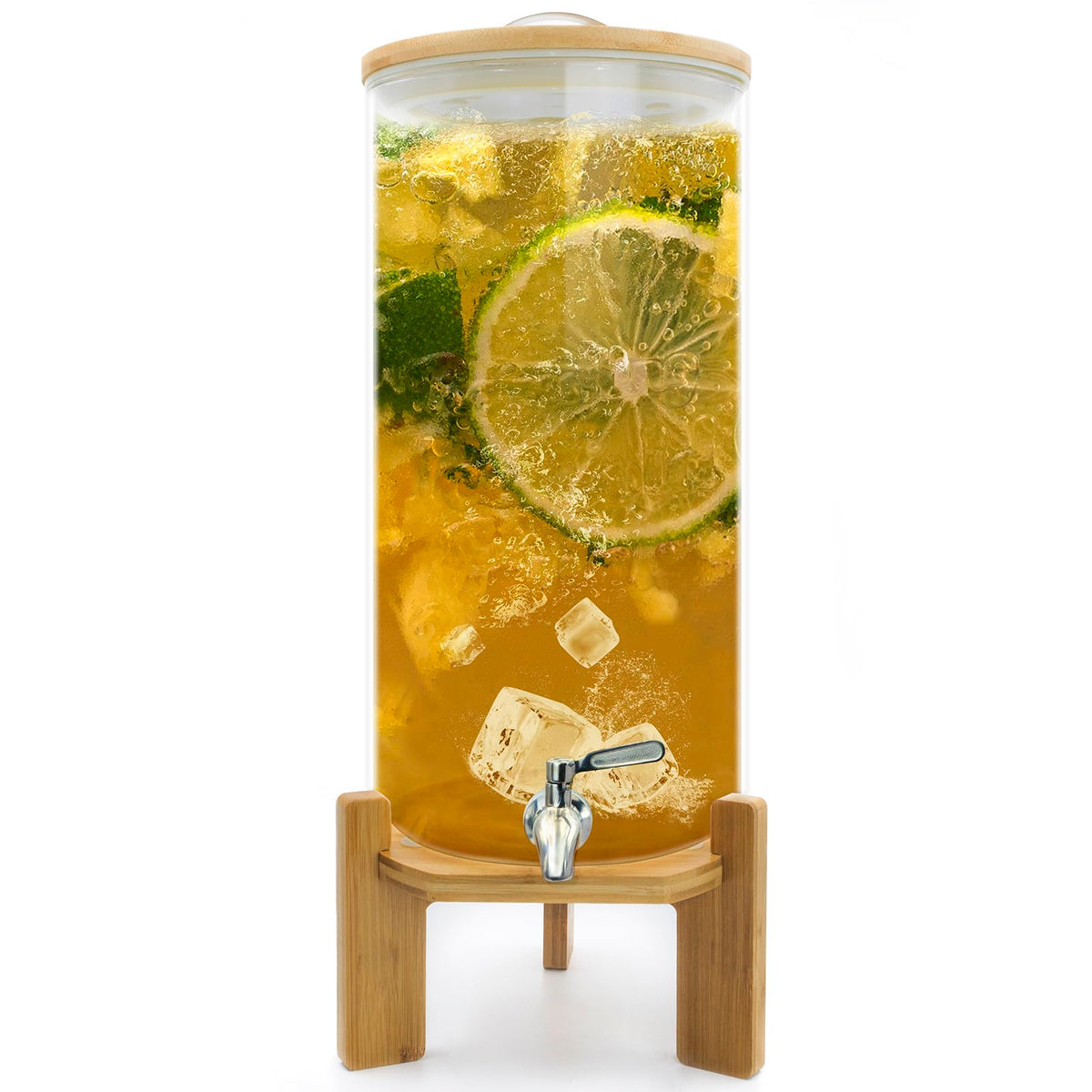 3 Gallon Glass Drink Dispenser with Spigot P569